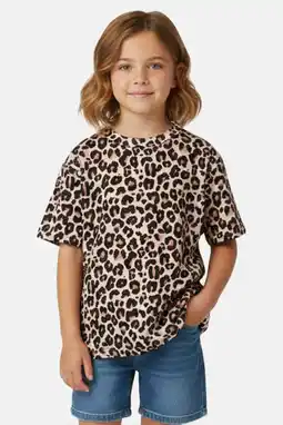 Wehkamp Cars T-shirt met panterprint bruin aanbieding