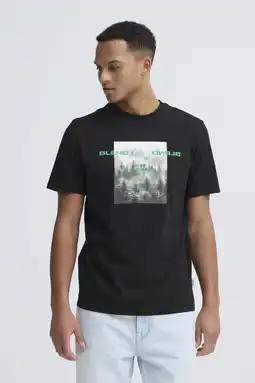 Wehkamp Blend regular T-shirt zwart aanbieding