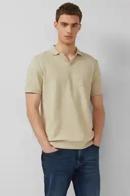 Wehkamp s.Oliver regular polo met ingebreid patroon beige aanbieding