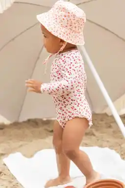 Wehkamp Swim Essentials zonnehoed met panterprint roze aanbieding