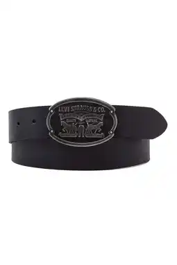 Wehkamp Levi's leren riem Billy Plaque zwart aanbieding
