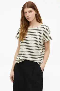 Wehkamp s.Oliver gestreepte top beige aanbieding