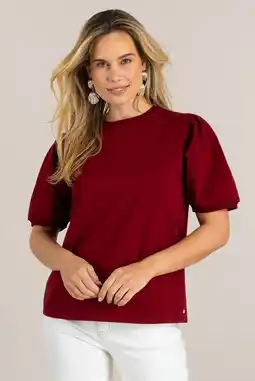 Wehkamp Ivy Beau top sweat donkerrood aanbieding