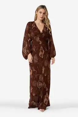 Wehkamp IBANA maxi jurk bruin aanbieding