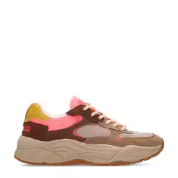 Wehkamp Scotch & Soda Celest chunky suède sneakers bruin/roze aanbieding