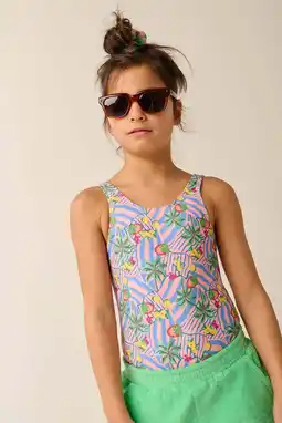 Wehkamp Tumble 'n Dry badpak met all over print lichtroze aanbieding