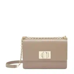 Wehkamp Furla leren crossbody tas 1927 Mini taupe aanbieding