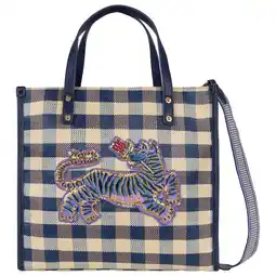Wehkamp Oilily geruite shopper Huma donkerblauw aanbieding