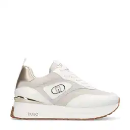 Wehkamp Liu Jo Maxi Wonder 97 BIS leren sneakers wit/beige aanbieding