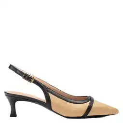 Wehkamp Unisa Ileso_Rn_Nto slingback pumps beige/zwart aanbieding
