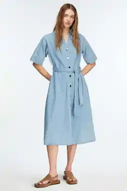 Wehkamp comma blousejurk light blue denim aanbieding