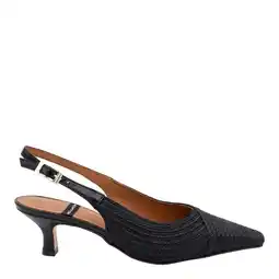 Wehkamp Angel Alarcon Cordela rieten pumps met gevlochten zwart aanbieding
