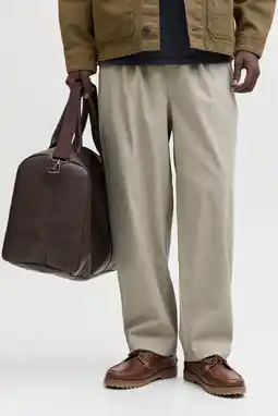 Wehkamp JACK & JONES PANTS STUDIO JPSTEVAN barrel casual broek beige aanbieding
