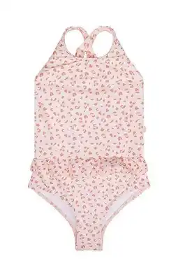 Wehkamp Swim Essentials badpak met panterprint roze aanbieding