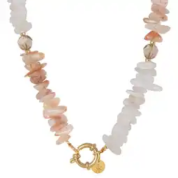 Wehkamp Label Kiki gold plated ketting Beige Rock aanbieding