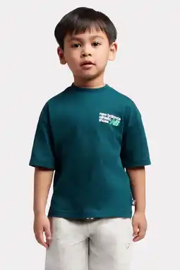 Wehkamp New Balance T-shirt petrol aanbieding