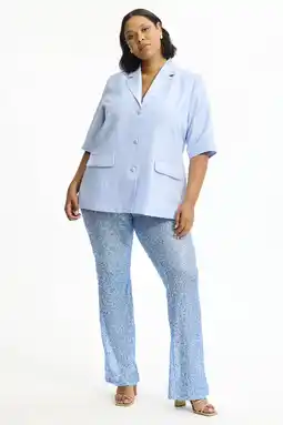 Wehkamp Anyday regular blazer lichtblauw aanbieding