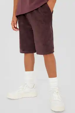 Wehkamp s.Oliver badstof casual short donkerpaars aanbieding