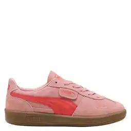 Wehkamp Puma Palermo leren sneakers roze/rood aanbieding