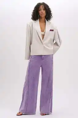 Wehkamp Refined Department wide leg jeans paars aanbieding