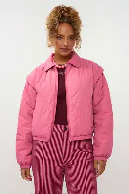 Wehkamp Ydence bomberjack quilted roze aanbieding