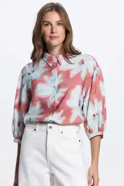 Wehkamp JANSEN Amsterdam gebloemde blouse oudroze aanbieding