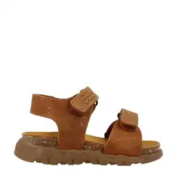 Wehkamp Develab leren sandalen cognac aanbieding