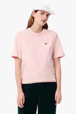 Wehkamp Lacoste T-shirt lichtroze aanbieding
