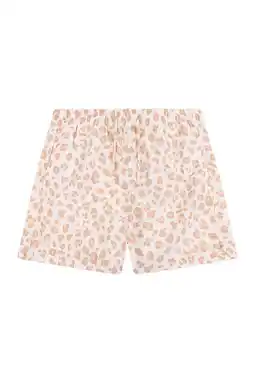 Wehkamp Swim Essentials zwemshort met panterprint beige/wit aanbieding