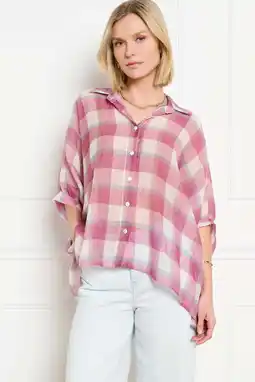 Wehkamp LOLALIZA geruit blouse roze aanbieding