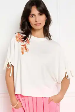 Wehkamp LOLALIZA broderie top met paisley - wit aanbieding