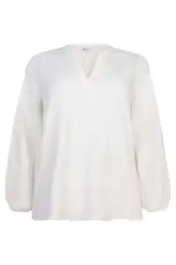 Wehkamp Miss Etam Plus blousetop ecru aanbieding