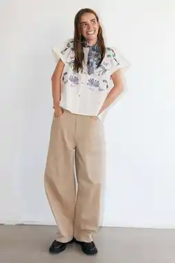Wehkamp Lollys Laundry gebloemde blouse crème aanbieding