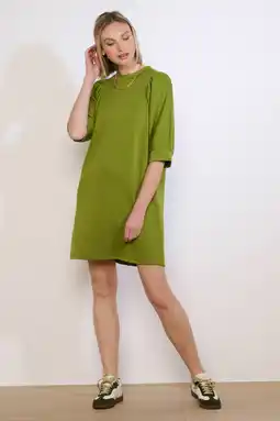 Wehkamp LOLALIZA sweatjurk groen aanbieding