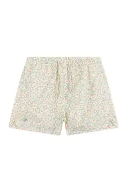 Wehkamp Swim Essentials zwemshort met bloemenprint lichtgroen aanbieding