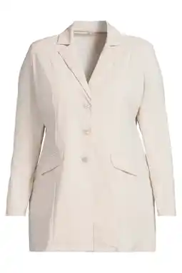 Wehkamp Plus Basics regular blazer ecru aanbieding