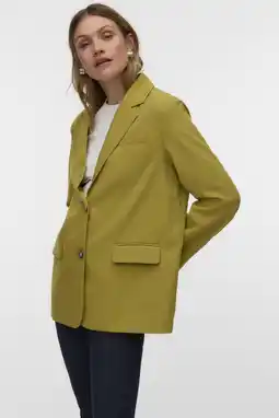 Wehkamp VERO MODA regular blazer limegroen aanbieding