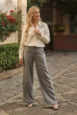 Wehkamp Freebird Pepa wide leg jeans grijs aanbieding