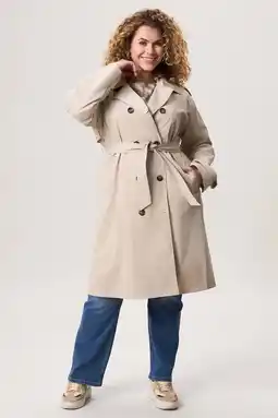 Wehkamp Miss Etam Plus trenchcoat beige aanbieding