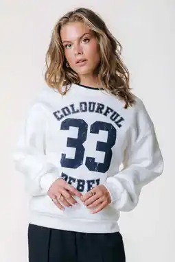 Wehkamp Colourful Rebel sweater ecru aanbieding