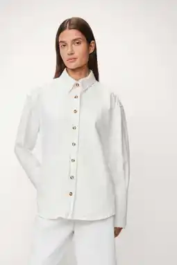 Wehkamp Lois denim blouse wit aanbieding