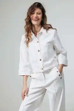 Wehkamp LabeL DOT jas ecru aanbieding