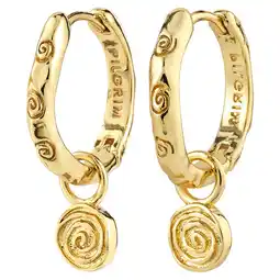 Wehkamp PILGRIM gold plated oorbellen Fire aanbieding