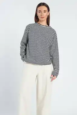Wehkamp Spooq the label gestreepte longsleeve zwart aanbieding