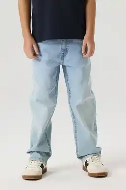 Wehkamp NAME IT KIDS wide leg jeans light blue denim aanbieding