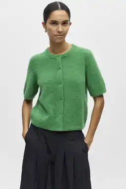 Wehkamp OBJECT vest groen gebreid aanbieding