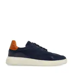 Wehkamp Manfield suède sneakers donkerblauw aanbieding
