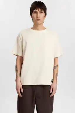 Wehkamp Anerkjendt corduroy relaxed T-shirt ecru aanbieding