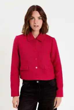 Wehkamp Cache Cache tweed jasje rood aanbieding