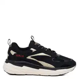 Wehkamp REPLAY Christal JR girl 6 chunky sneakers zwart/goud aanbieding